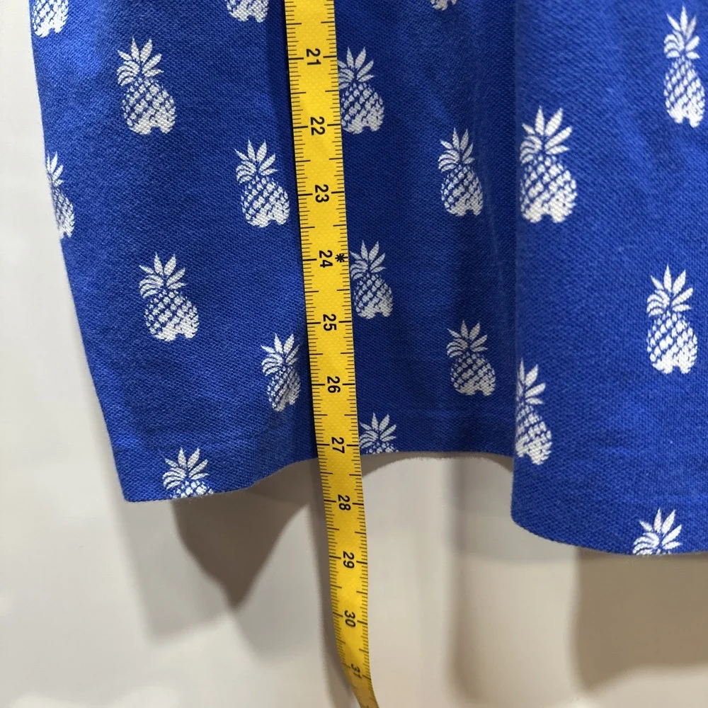 Polo Ralph Lauren Polo Shirt Mens M Blue Pineapples Cotton Custom Slim‎ Fit